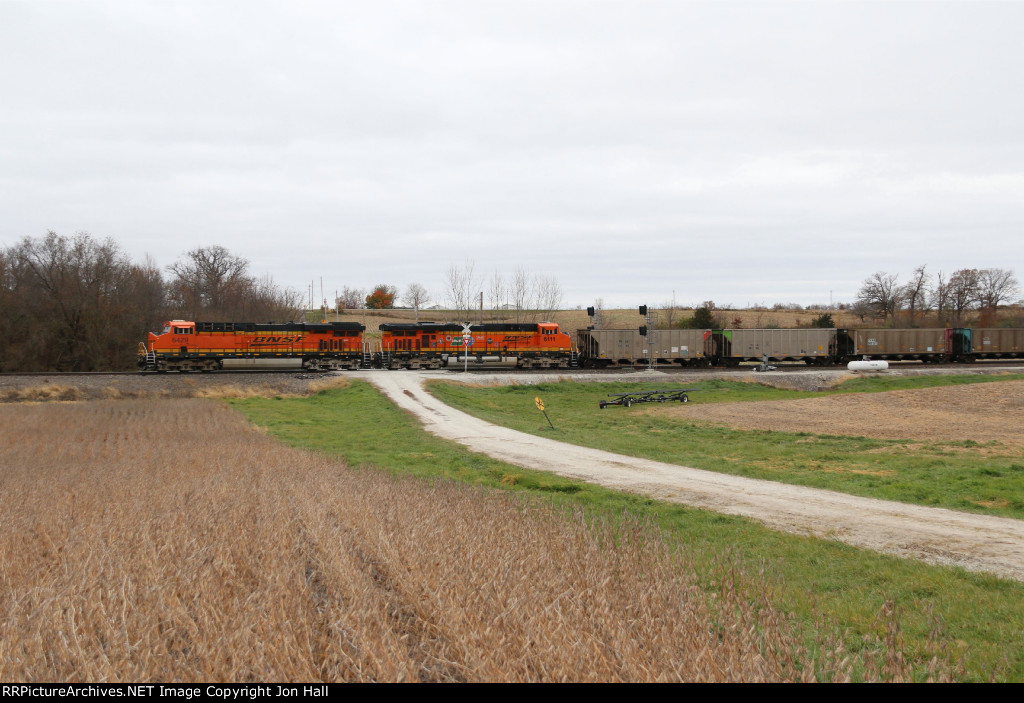 Crossing Road 1850 E, the pair of GEVO's at the rear of E-PCTBTM roll west